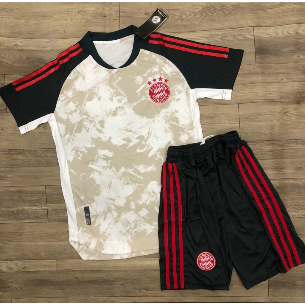 Áo Quần Bóng Đá Câu LẠC BỘ Bayern Munich - Chất Polyester - 2021 full logo