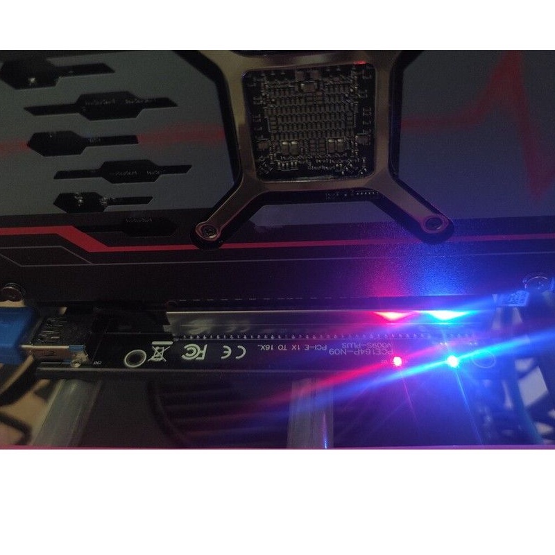 Dây Riser PCIe 1X 16X USB 3.0 Ver 009S Plus mới nhất bản full 8 tụ có led | BigBuy360 - bigbuy360.vn
