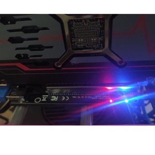 Dây Riser PCIe 1X 16X USB 3.0 Ver 009S Plus mới nhất bản full 8 tụ có led