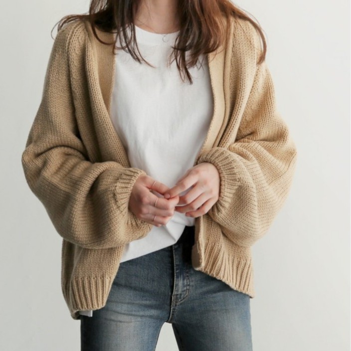 Áo Len Cardigan Nữ,Áo Cardigan Len Dáng Rộng Phong Cách Hàn Quốc | BigBuy360 - bigbuy360.vn