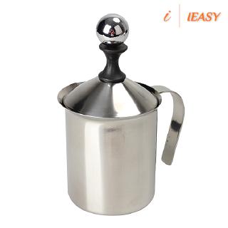 IE❤400mL Stainless Steel Milk Frother Double Mesh Milk Creamer Milk Foam Brand New