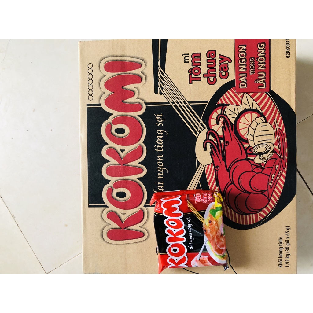 Mì Kokomi tôm chua cay gói 65g Date luôn mới
