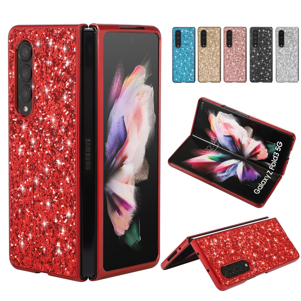 Ốp Điện Thoại Cứng Chống Sốc Phối Kim Tuyến Lấp Lánh Cho Samsung Galaxy Z Fold 4 / Fold 3 5G Flod 4 SS Fold 3 5G
