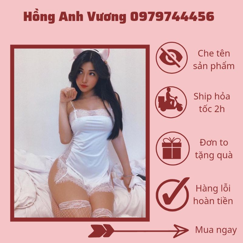 váy ngủ đầm ngủ thun viền ren sexy gợi cảm