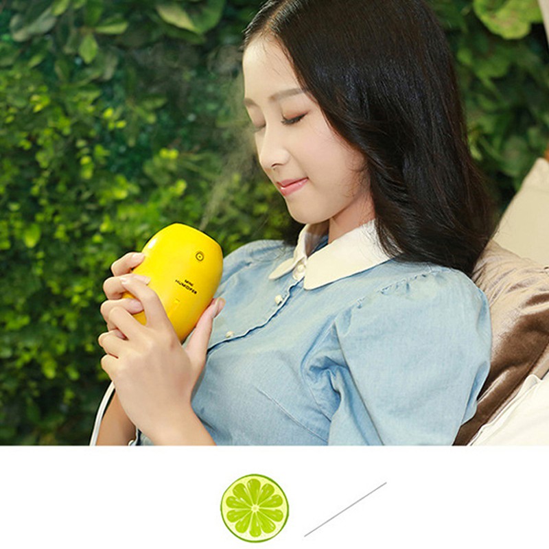 Máy phun sương mini tinh dầu quả chanh kiêm đèn ngủ Lemon Humidifier