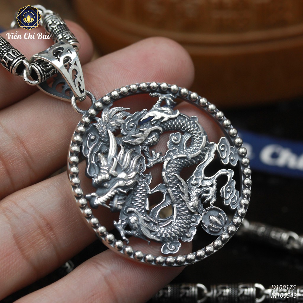 Mặt dây chuyền bạc nam mãnh long quá hải chất liệu bạc Thái 925 mạnh mẽ thương hiệu Viễn Chí Bảo M100543