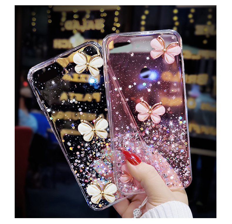 PT| Ốp Lưng Tpu Họa Tiết Bươm Bướm Lấp Lánh Cho Xiaomi Redmi 9a 9 6 6a 7 7a 8a Note 9s 9 7 8 Pro