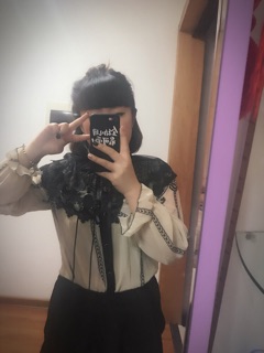 Sơ mi ren tiểu thư nơ <ORDER>