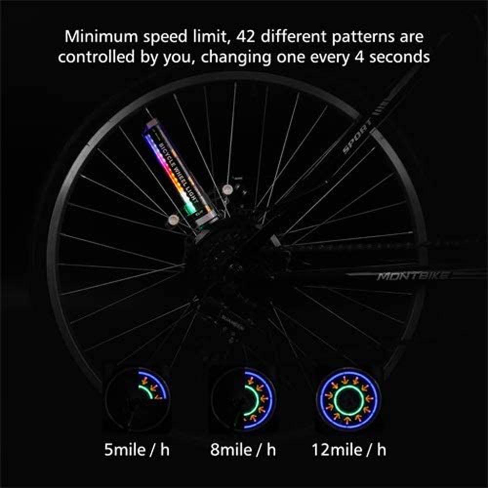 Đèn Led RGB Siêu Sáng Gắn Van Bánh Xe Đạp Chống Thấm Nước Trang Trí Thời Trang