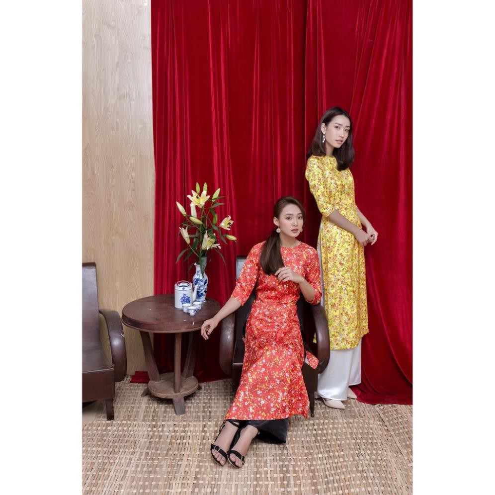 Áo Dài Nữ, Áo Dài Hoa Nhí May Sẳn Chất Gấm Cao Cấp, Hàng Thiết Kế, Form Dáng Chuẩn Giúp Tôn Lên Vẻ Đẹp Của Phái Đẹp. | BigBuy360 - bigbuy360.vn