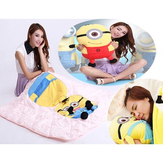 Mền, Gối, Thú Bông 3 Trong 1 Kiểu Dáng Minion