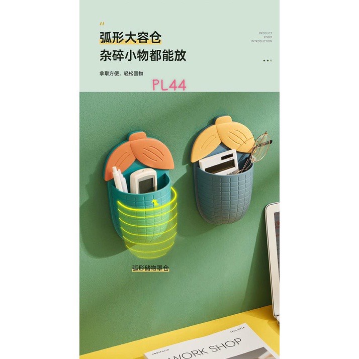 Hộp đựng bàn chải đánh răng, đồ trang điểm dán tường hình bắp ngô dễ thương