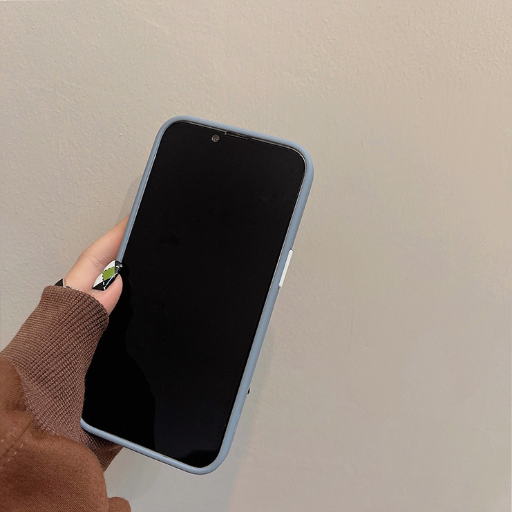 Ốp Điện Thoại TPU Trong Suốt Viền Màu Đơn Giản Chống Rơi Cho iPhone 14 13 12 11 Pro Max Mini XS XR X 8 7 6 6S Plus + SE 2020