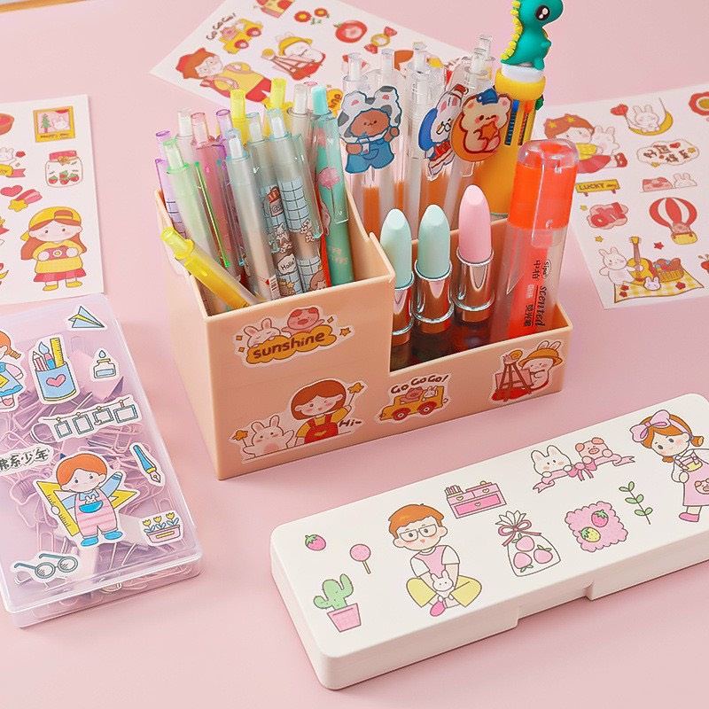 MVP1401 Set sticker 4 miếng dán hoạt hình dễ thương, chống nước