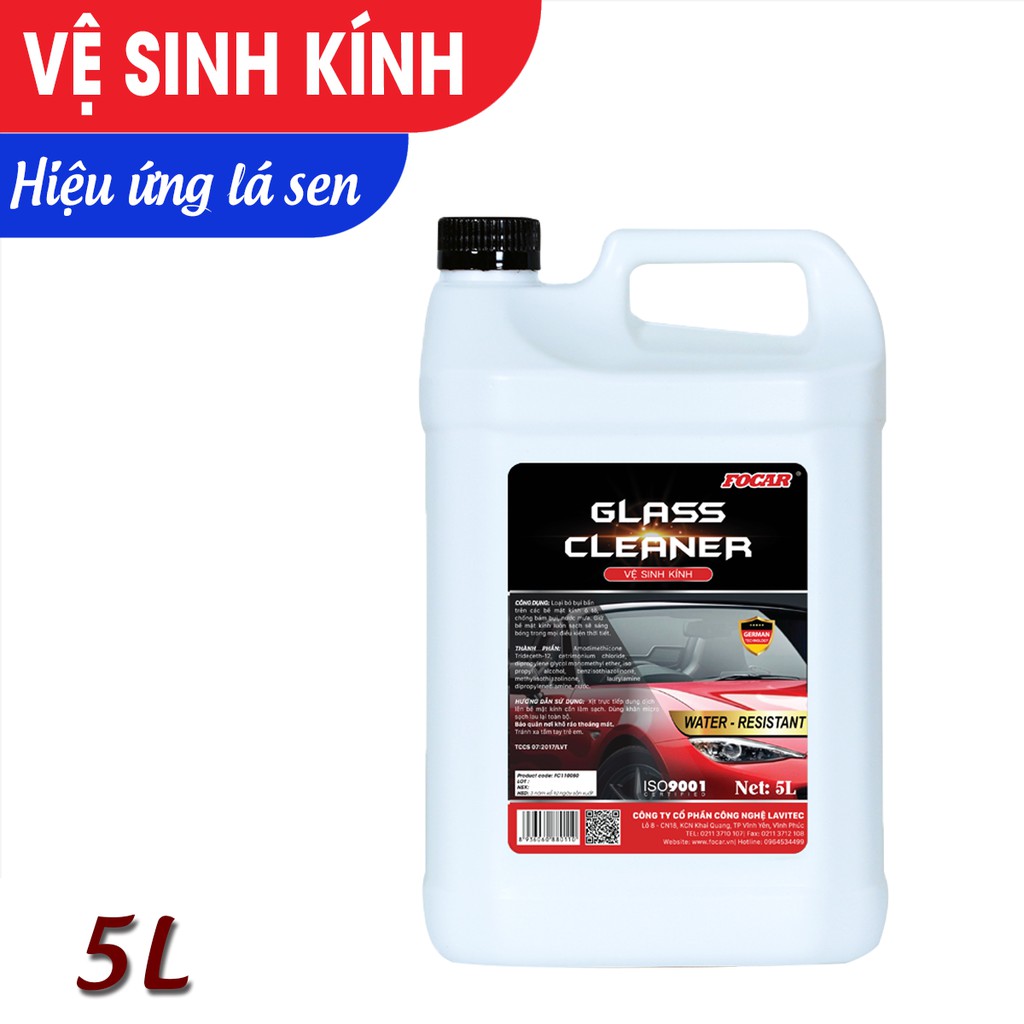 Dung dịch vệ sinh kính ô tô Focar Glass Cleaner 5L