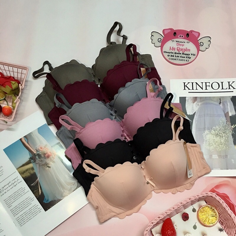 Áo lót nữ quả ngang cách điệu, hàng có gọng chất liệu trơn mát không lộ viền, nâng ngực căng tròn