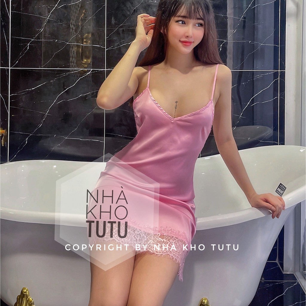 Đầm ngủ Lụa Latin Hàng Châu TuTu S010