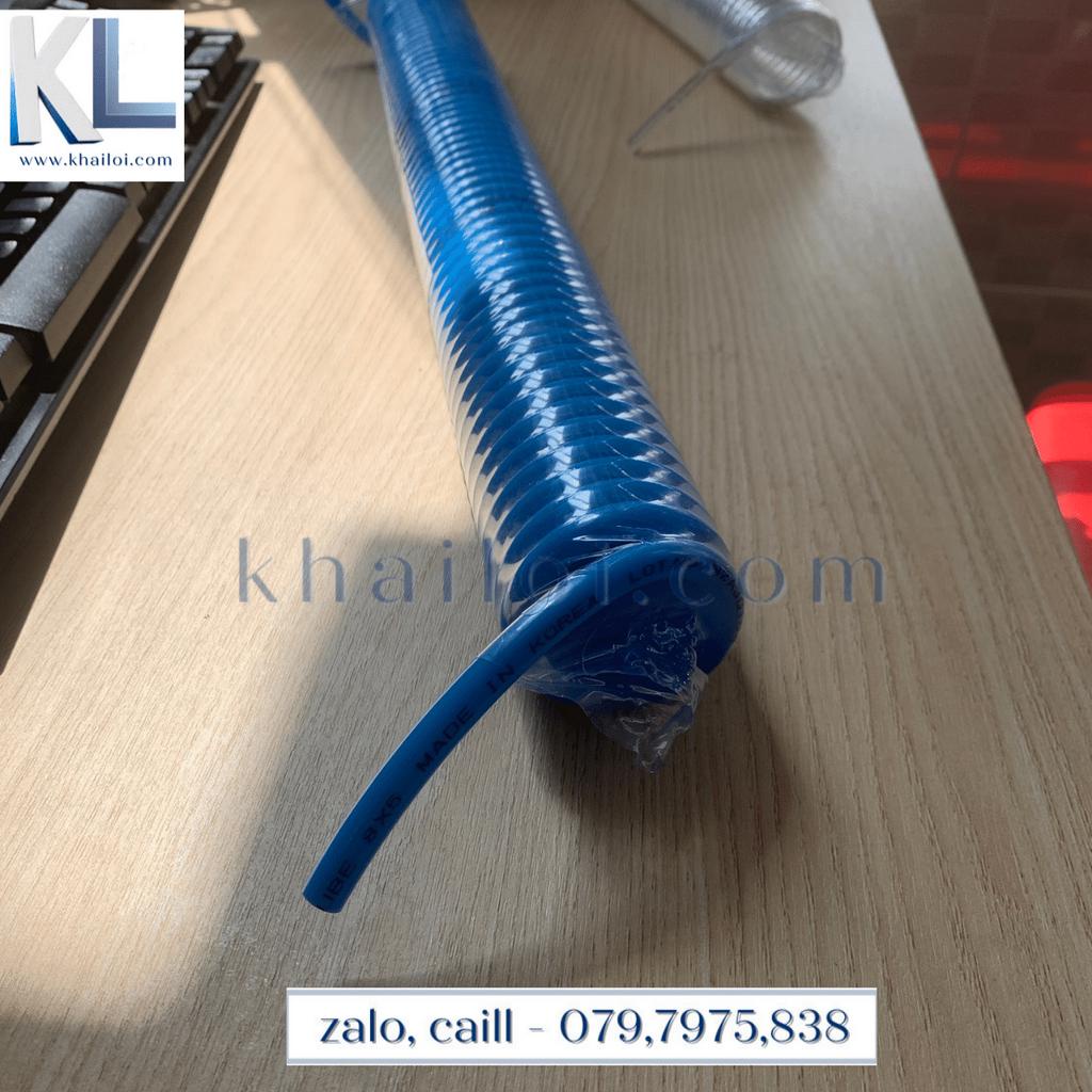 Ống xoắn JISAN Hàn Quốc, hơi khí nén, dây PU khí nén , hơi, ống xoăn mềm phi 8