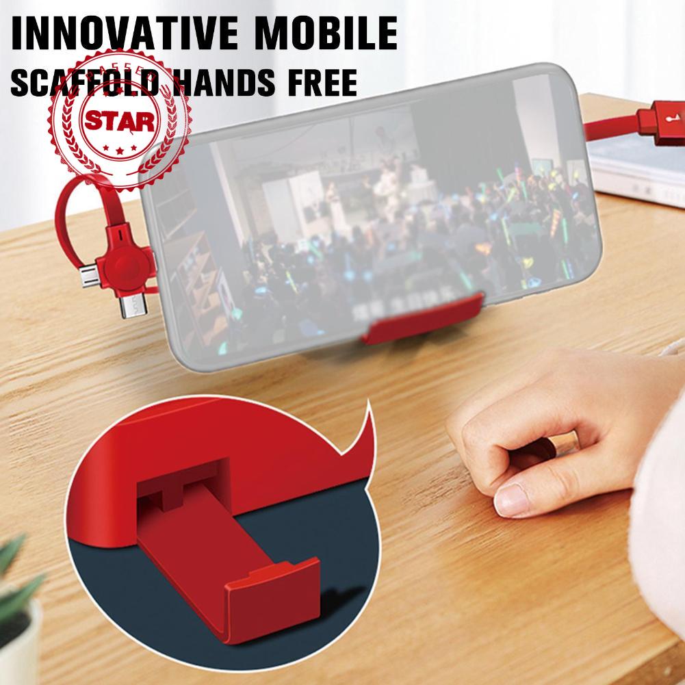Cáp Sạc Nhanh Rút Gọn Đa Năng 4 Trong 1 Cho Điện Thoại S2T6