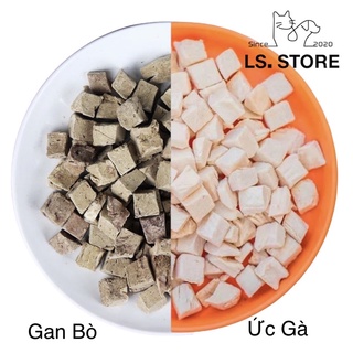 🥰500G🥰 ỨC GÀ+GAN BÒ SẤY KHÔ CHO THÚ CƯNG,MÓN ĂN DINH DƯỠNG CHO CHÓ MÈO