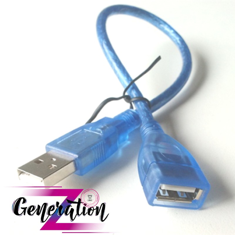 Cáp Usb nối dài 30CM màu xanh