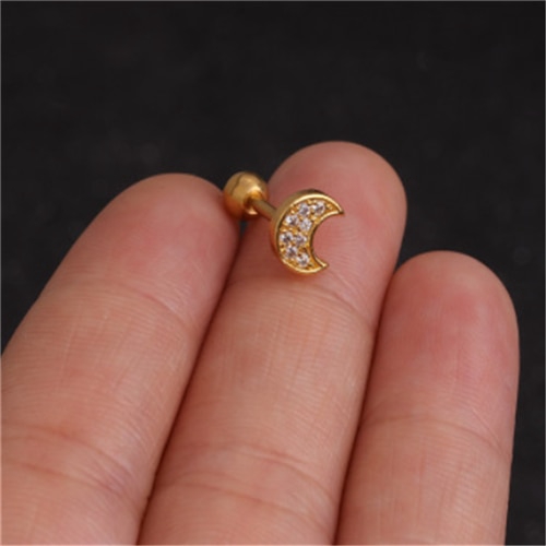 Khuyên tai đinh tán helix xỏ sụn tai bằng thép không gỉ hình ốc vít