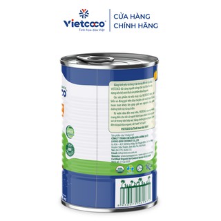 Nước cốt dừa tươi Organic Vietcoco - lon 400ml