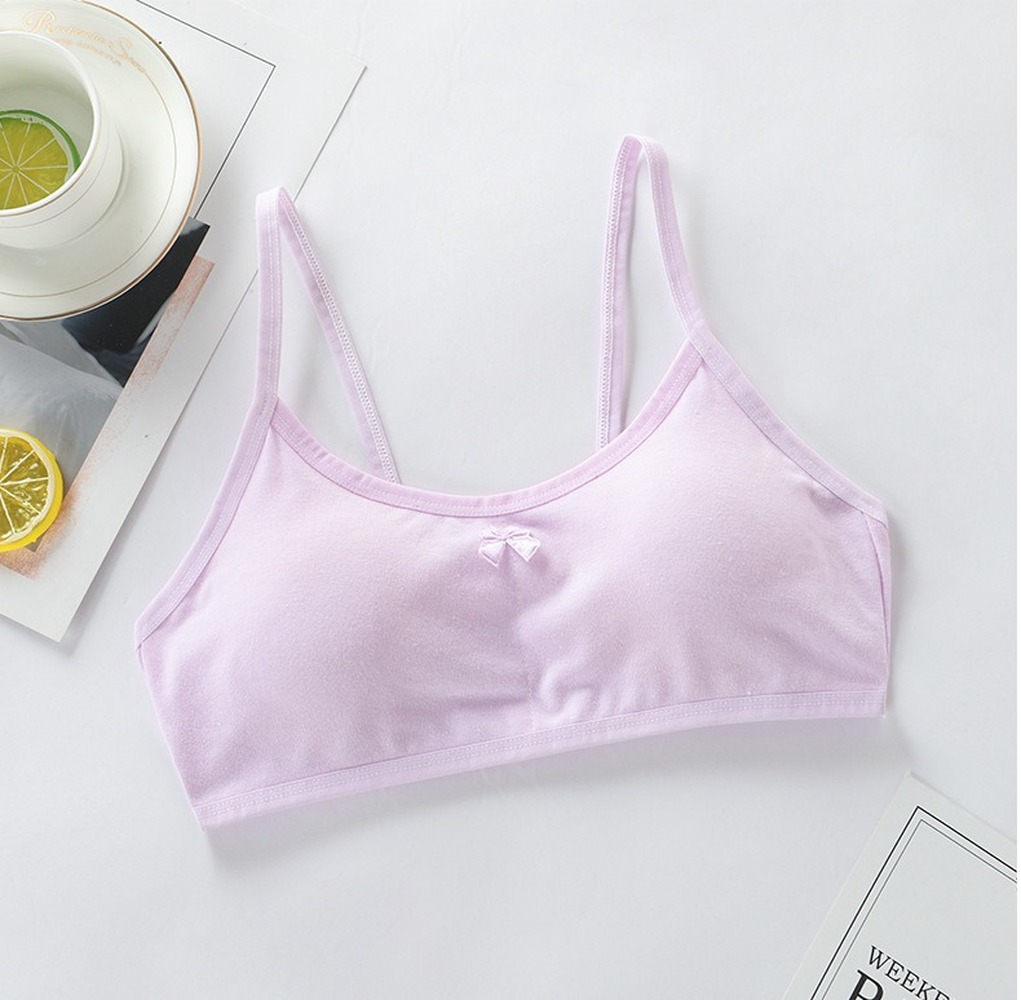 Áo lót cotton AIJOLEN có mút ngực cho bé gái 8-16 tuổi
