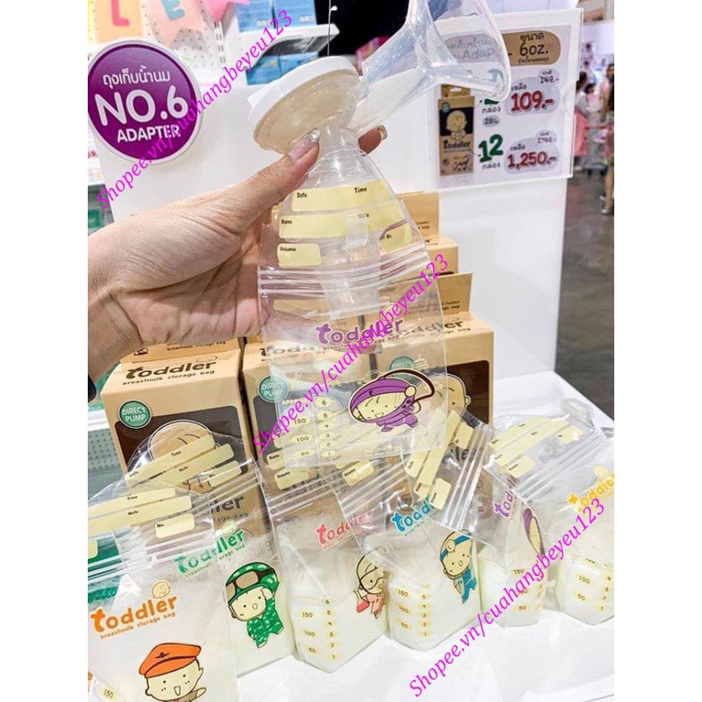 Combo 3 Hộp - 84 túi trữ sữa Mẹ cao cấp 150ml không BPA, không mùi TODDLER (Sản xuất tại Thái Lan)