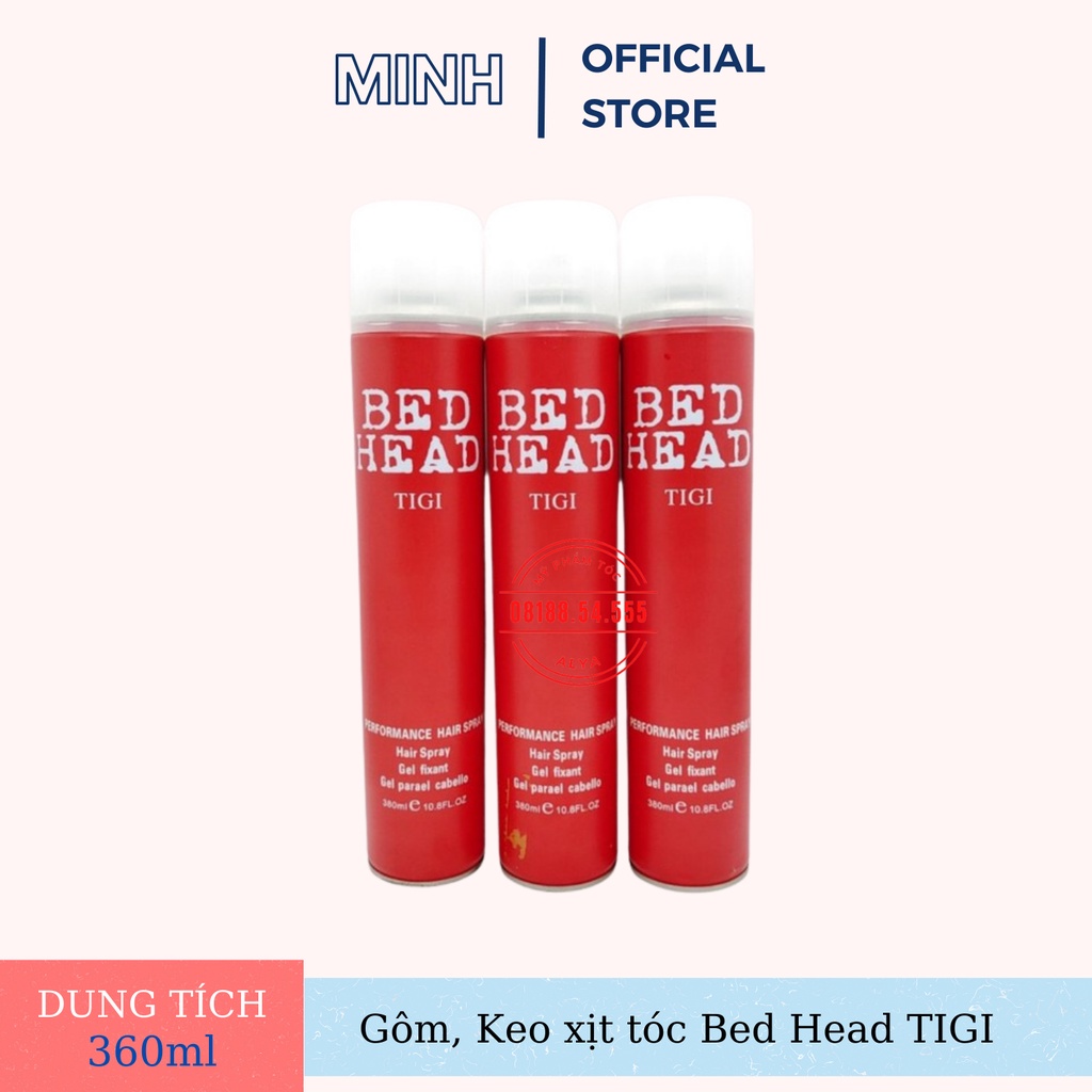 Gôm Xịt Tóc , Keo Xịt Tóc TIGI Bed Head Hard Head - 380ml. Tạo Kiểu Và Giữ Nếp Cho Tóc. HÀNG CHÍNH HÃNG