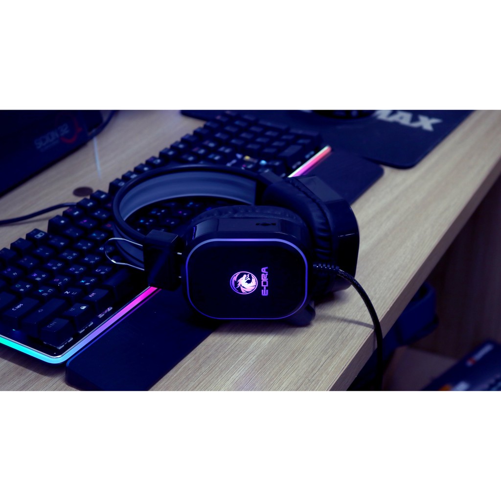 Tai nghe Gaming có Mic E-Dra EH401 RGB Led Bass căng Quẩy phê I Head phone E-Dra EH401 RGB LED | BigBuy360 - bigbuy360.vn