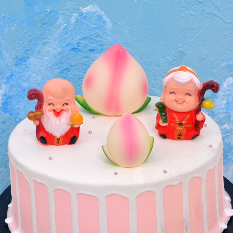Đồ trang trí bánh sinh nhật  quả đào trang trí bánh mừng thọ,thần tài