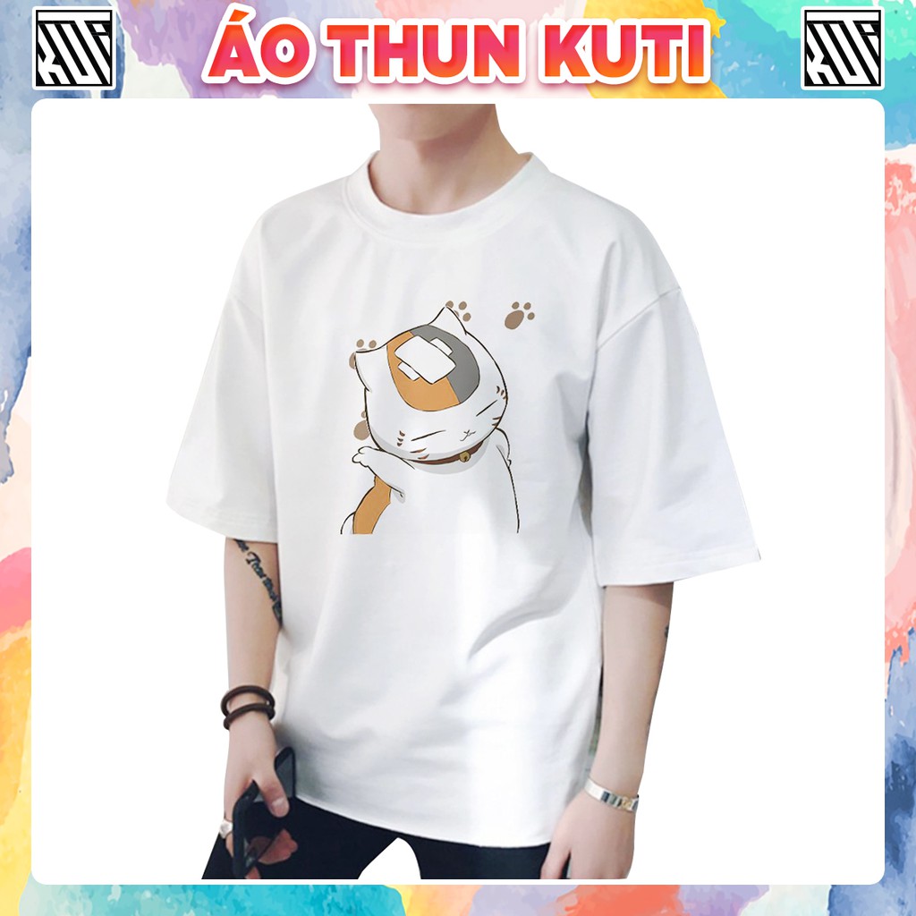 Áo Thun Tay Lỡ Mèo Dễ Thương Unisex Kuti Basic Tee Phông Trơn Nam Nữ Form Rộng Freesize Phong Cách Ulzzang Hàn Quốc