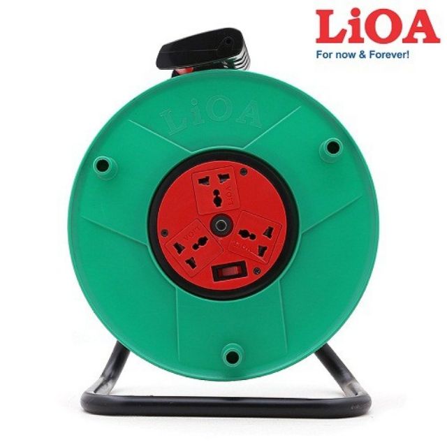 Ổ Rulo LIOA Chống xoắn dây QTX2025 ( 20m dây 2x2,5mm) đa năng cho công trường  ( Bảo vệ quá tải bằng CB )