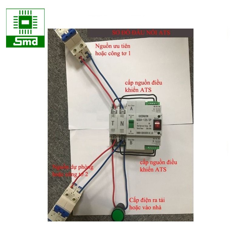 Bộ cầu dao chuyển nguồn tự động ATS 1 pha tốc độ cao GCQ4-125/2P