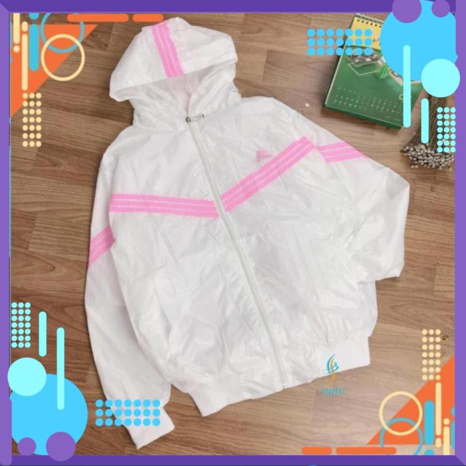 ÁO KHOÁC DÙ NỮ PHỐI 3 SỌC NGỰC ADIDAS