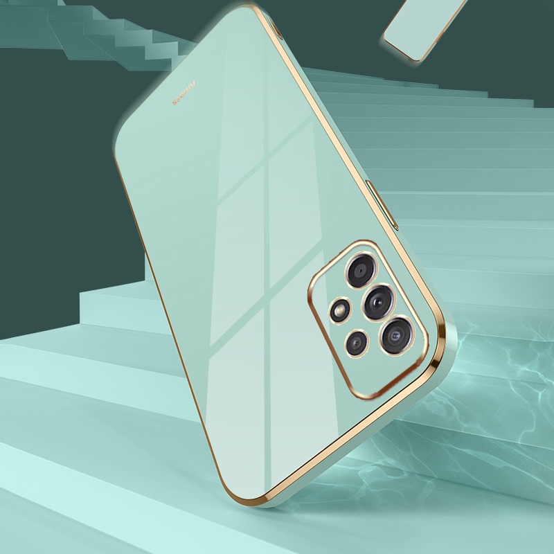 Ốp Điện Thoại Silicon Mạ Điện Hình Camera Có Dây Đeo Cho Samsung Galaxy A52S 5G A52 A72 A32 A82 4G 5G