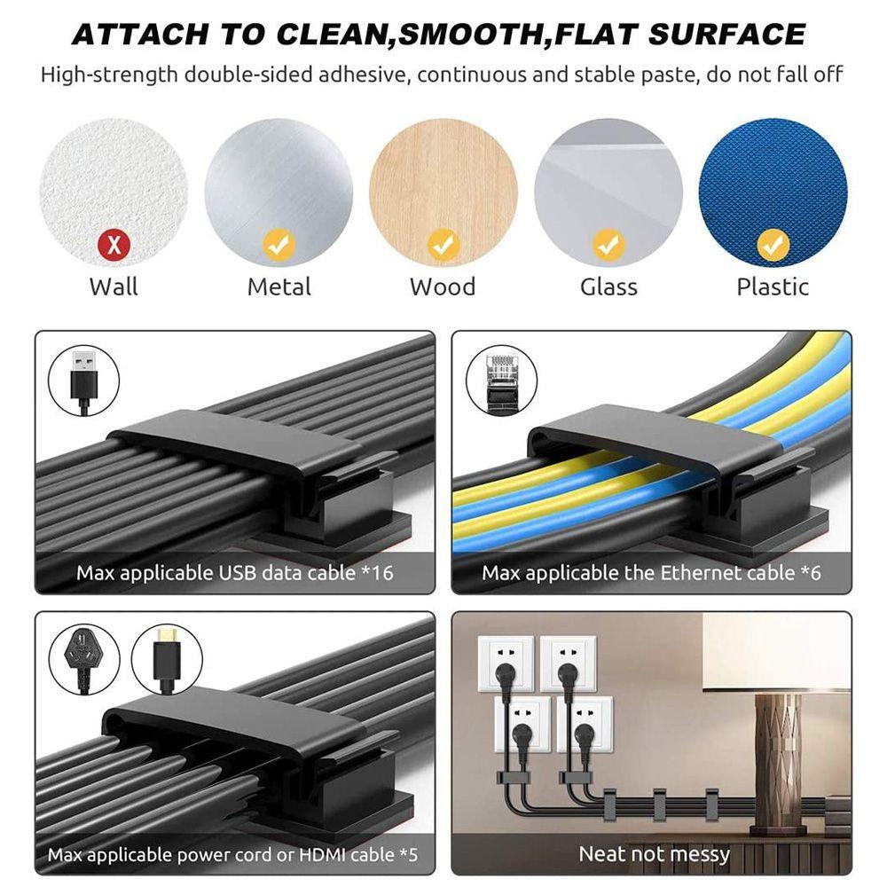 Set 5 / 10 Kẹp Cố Định Dây Cáp Gọn Gàng Tiện Dụng|Kẹp Giữ Dây Cáp Gọn Gàng Tiện Dụng