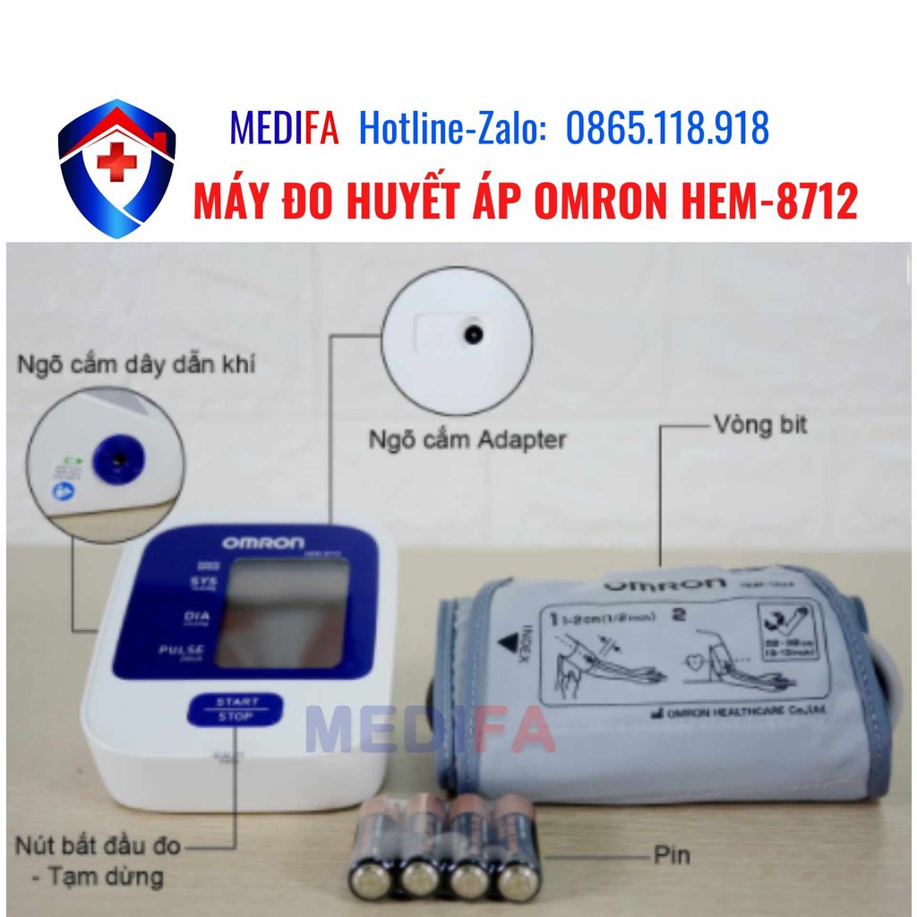 ✨Máy đo huyết áp bắp tay OMRON HEM-8712💦Hoàn toàn tự động 💦Sử dụng đơn giản chỉ với 1 lần chạm✨