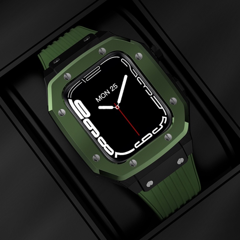 jansin Modification Mod Kit Dây đeo +Ốp Cho apple watch series 8 7 6 SE 5 4 45mm 44mm