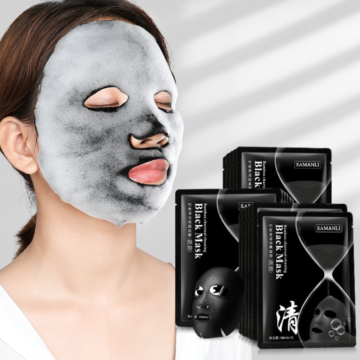 Mặt Nạ Sủi Bọt Thải Độc Detox Da Samanli Black Mask và Amino acid 1 miếng