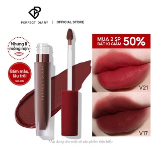 Son Kem Lì Perfect Diary Màu Đỏ Quyến Rũ 3g