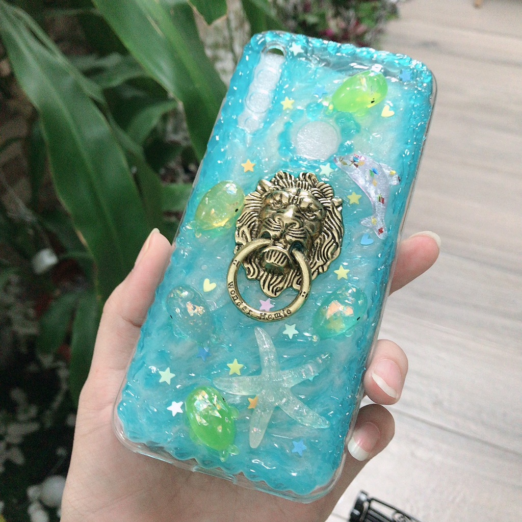 Bộ Kit Keo Kem Trang Trí Ốp Điện Thoại mẫu động vật biển, set nguyên liệu trang trí case