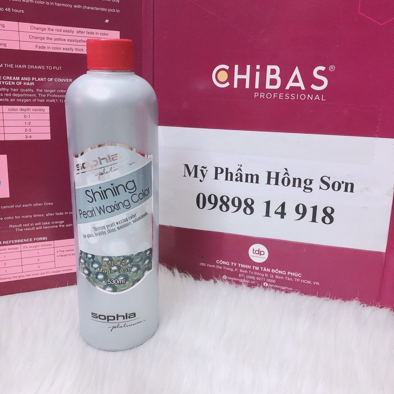 Thuốc nhuộm phủ mịn sophia , phủ bóng khói xám 530ml