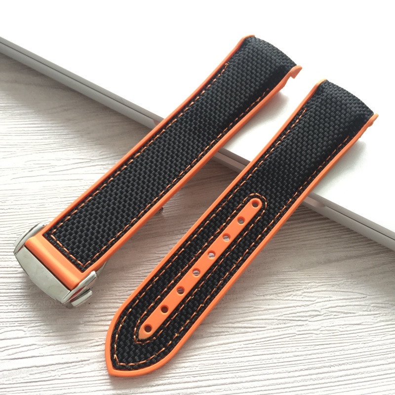 Dây Đeo Đồng Hồ Bằng Silicone Nylon Cao Su Cho omega 300 Seamaster 600 omega 2022mm