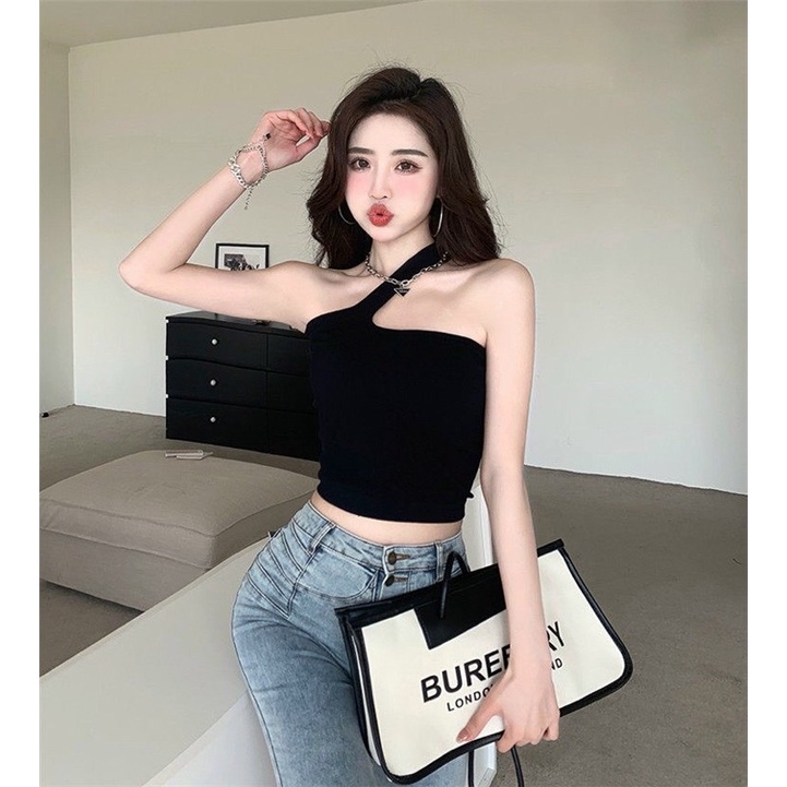 Áo Bra Dây Chéo Lệch Len  LOẠI 1 CÓ TÚI ZIP Tăm Có Mút Ngực Mặc Được 2 Kiểu Cá Tính Mã 1837 Minhduongct