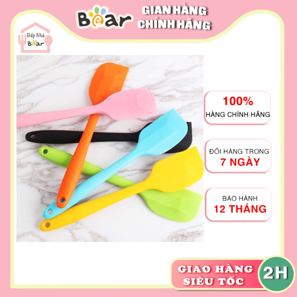Phới vét đồ đá xay 28cm vét bột làm bánh vét kem spatula chất liệu silicon đúc BẾP NHÀ BEAR
