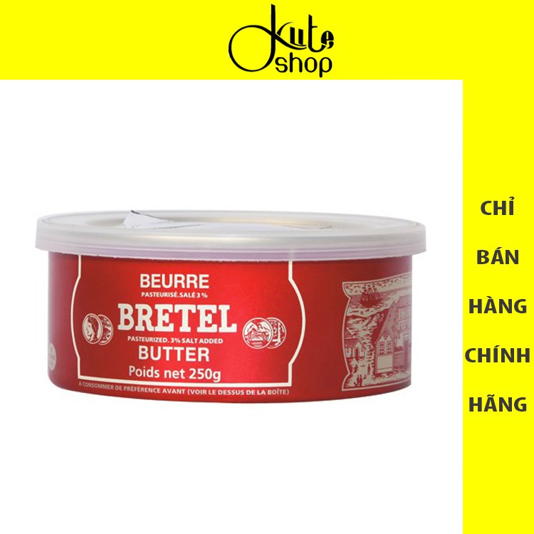 Bơ đồng tiền, bơ mặn Bretel Pháp 250g