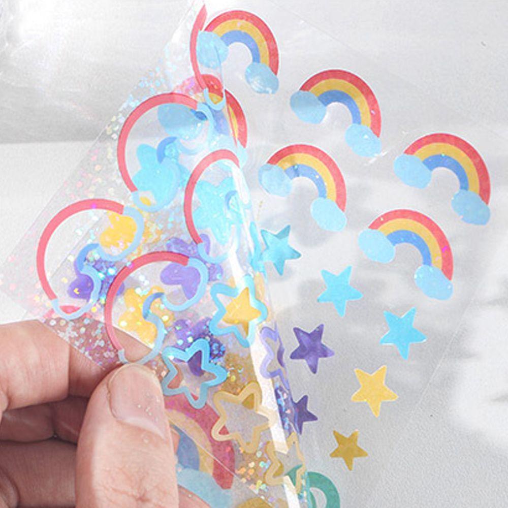 Nhãn Dán Trang Trí Sổ Tay / Nhật Ký Họa Tiết Hoạt Hình Màu Laser Chống Thấm Nước DIY