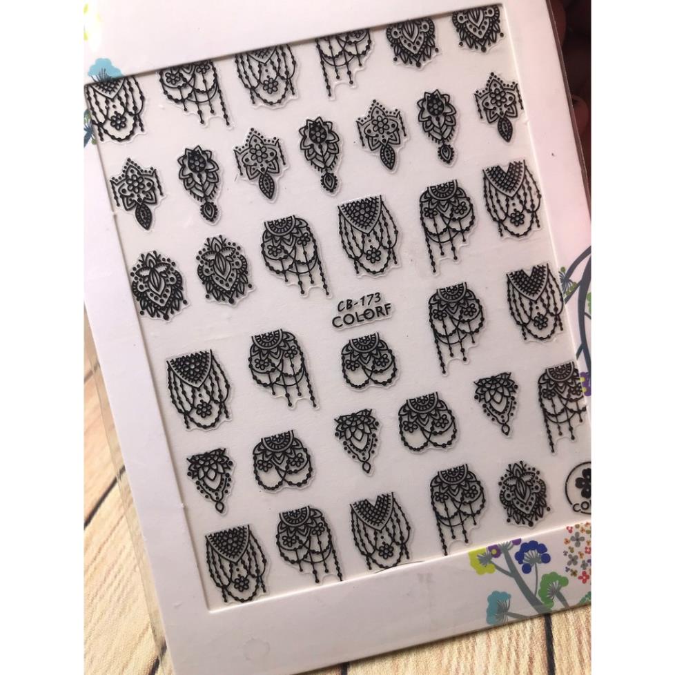 Hình dán móng tay Hoa văn CB173